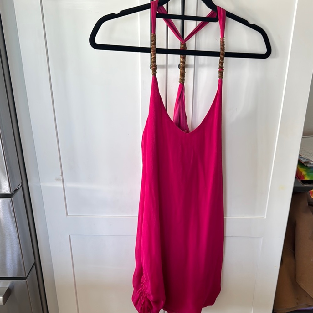 Tigerlily Fuchsia Halter Dress